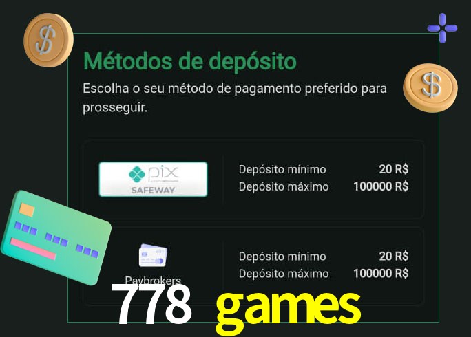 O cassino 778 games oferece uma grande variedade de métodos de pagamento